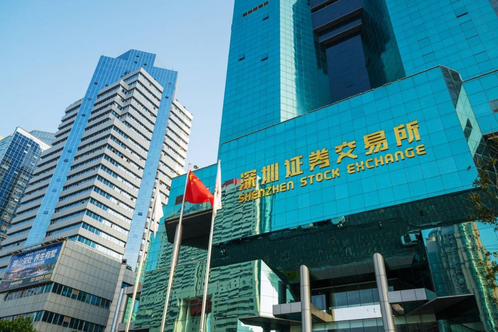La Borsa di Shenzhen, una delle più importanti della Cina