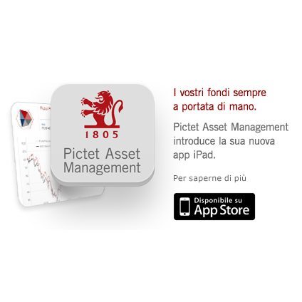 financialounge -  app investimenti iPad iPhone iTunes livello di rischio performance Pictet promotori finanziari