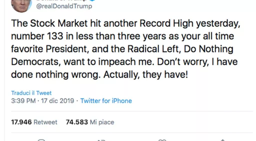 financialounge -  Donald Trump twitter Wall Street
