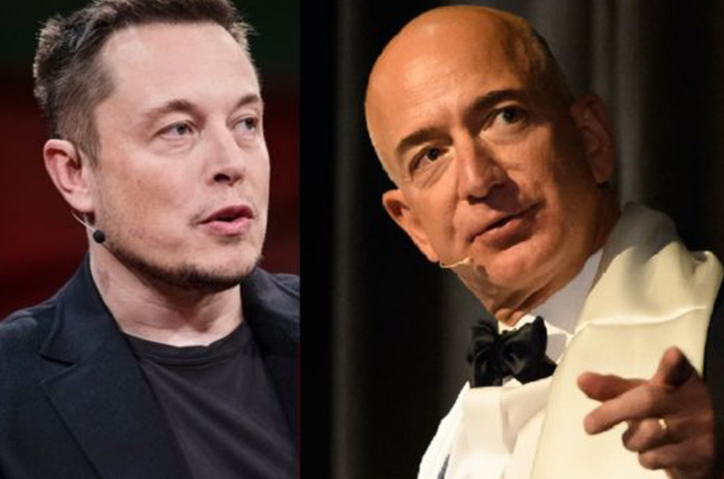 financialounge -  Amazon Elon Musk Jeff Bezos Tesla