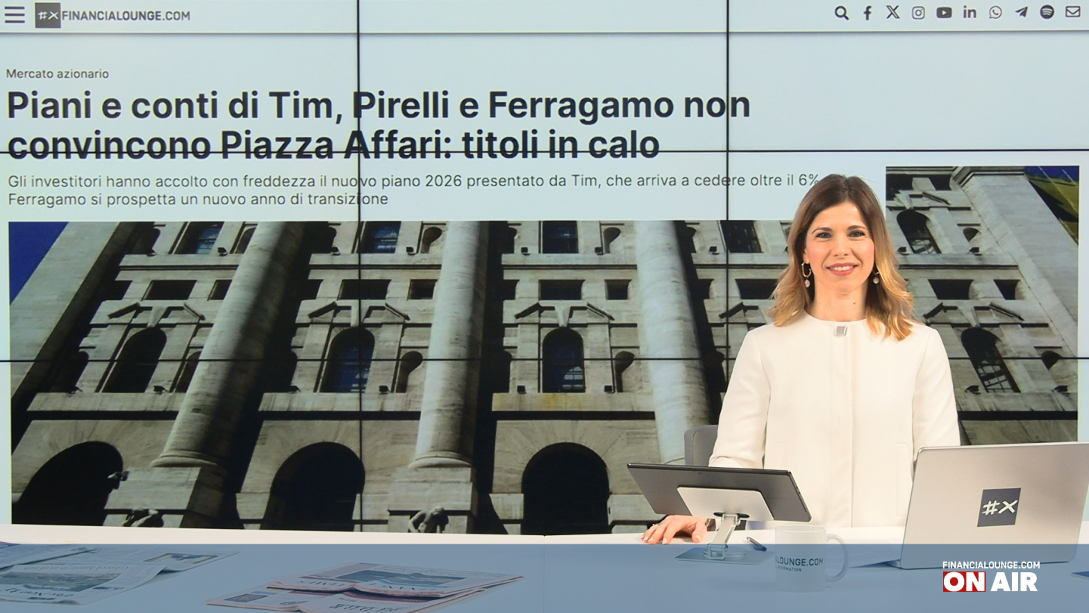 financialounge.com Tim, Pirelli e Ferragamo in ribasso a Piazza Affari nel giorno della Bce - Edizione del 7 marzo