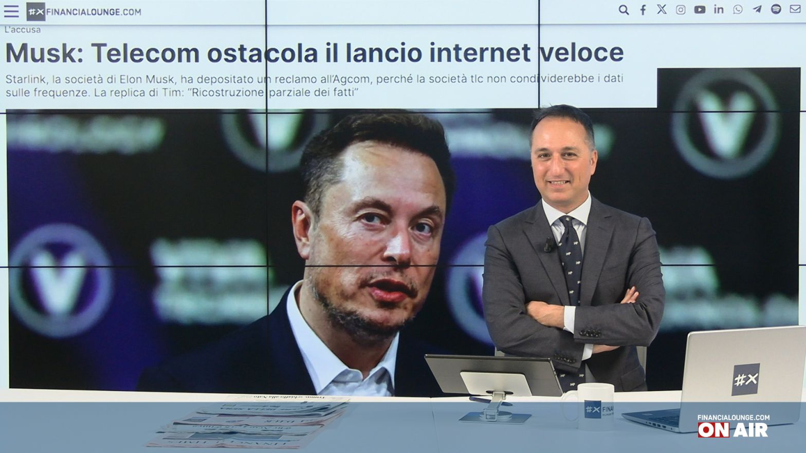 financialounge.com Musk contro Telecom Italia, volano petrolio e oro - Edizione del 2 aprile