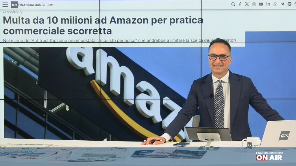 financialounge.com L'Antitrust multa Amazon, a Milano tonfo di Tim, a Parigi di Kering - Edizione del 24 aprile