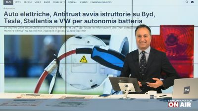 financialounge.com Istruttoria sulle auto elettriche, UniCredit anticipa l'assemblea per l'opa Bpm, Leonardo vola dopo i conti - Edizione del 21 febbraio