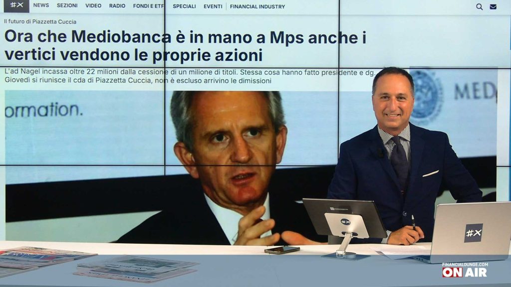 financialounge.com I vertici Mediobanca vendono azioni, bancari oggi in rosso, nuovo record dell'oro - Edizione del 16 settembre