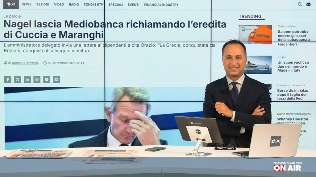 financialounge.com Nagel si dimette da Mediobanca e cita Orazio, Borse europee toniche dopo i tagli Fed - Edizione del 18 settembre