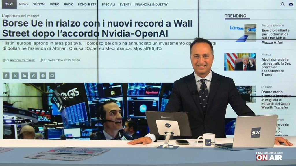 financialounge.com Leonardo in rialzo dopo le parole di Trump, Caltagirone sale al 10% in Mps, cala l'evasione fiscale - Edizione del 24 settembre
